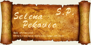 Selena Peković vizit kartica